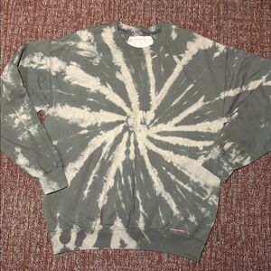 KB custom one of a kind hand dyed tie-dye crewneck contrast stitching slouchy L